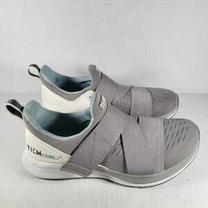 Tiem Core Latus Studio Womens Gray Slip On Active Cross Training Sneaker Size 7